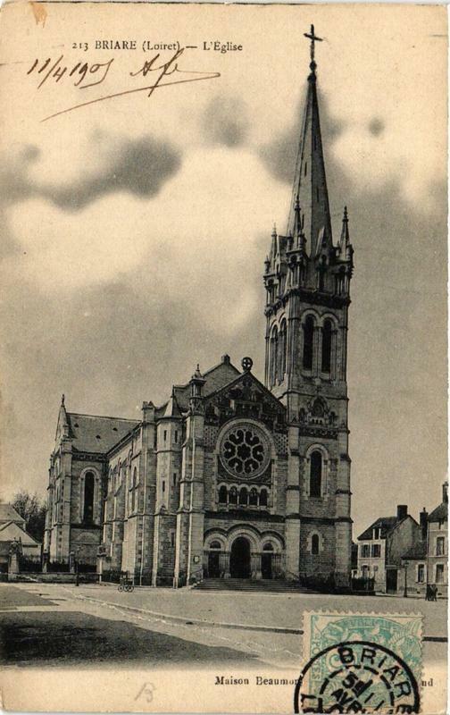Carte postale ancienne Briare L'Eglise à Briare