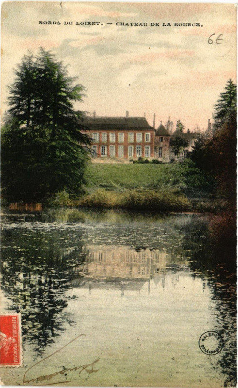 Carte postale ancienne Bords du Loiret - Chateau de la Source