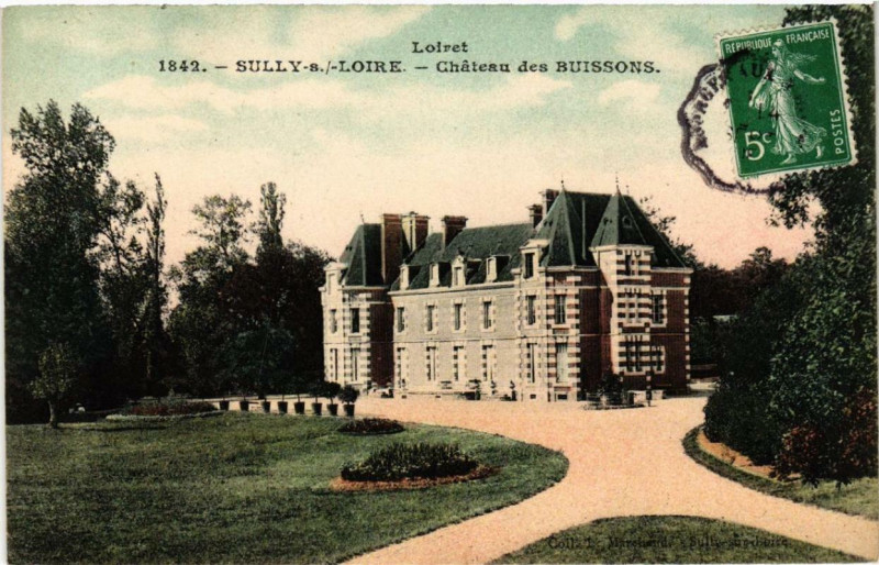 Carte postale ancienne Sully-sur-Loire Chateau des Buissons à Sully-sur-Loire