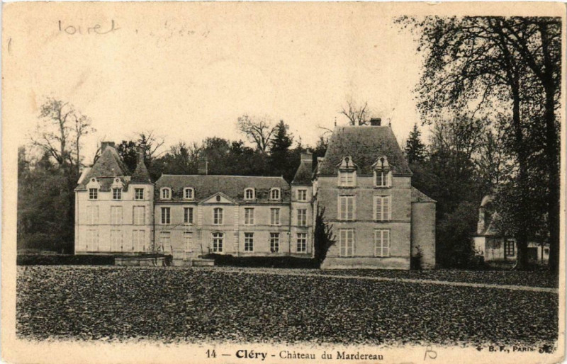 Carte postale ancienne Clery Chateau du Mardereau