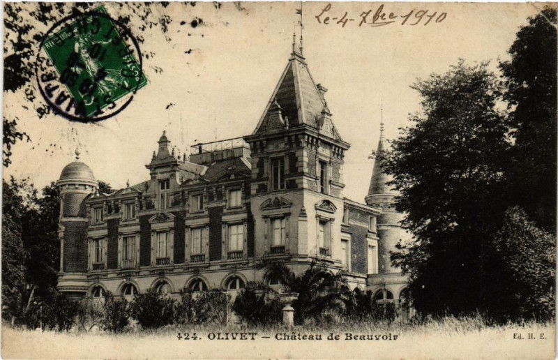 Carte postale ancienne Olivet Chateau de Beauvoir à Olivet