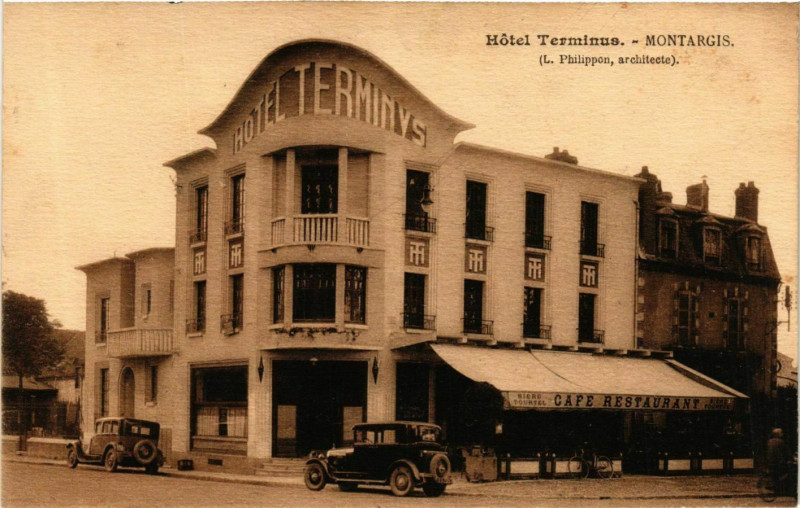 Carte postale ancienne Montargis Hotel Terminus à Montargis