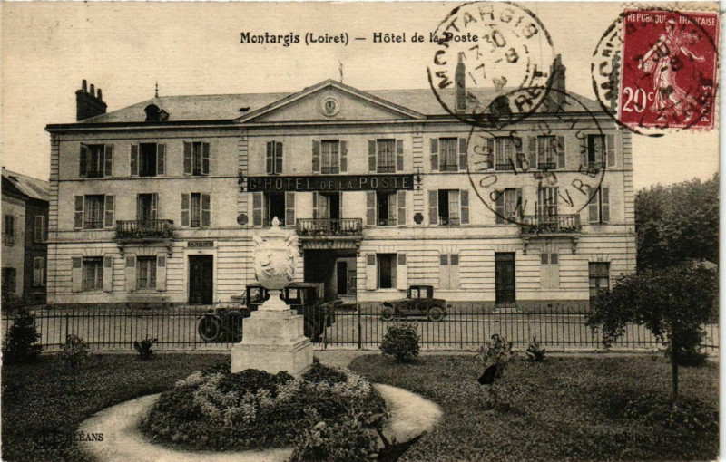 Carte postale ancienne Montargis Hotel de la Poste à Montargis