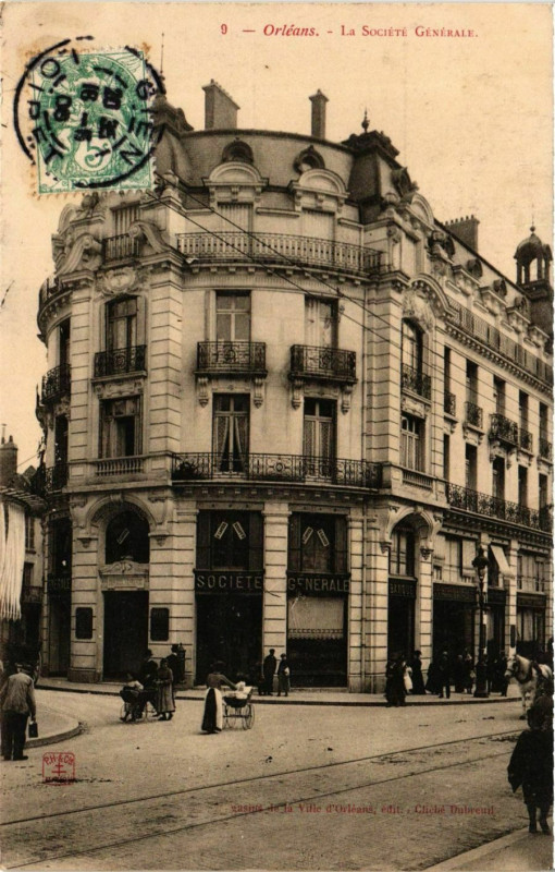 Carte postale ancienne Orleans La Société Générale à Orléans