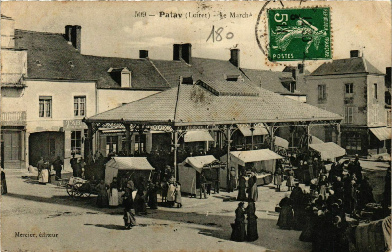 Carte postale ancienne Patay Le Marché à Patay
