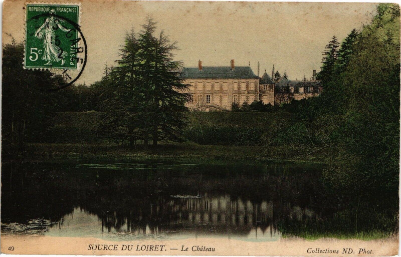 Carte postale ancienne Source du Loiret - Le Chateau