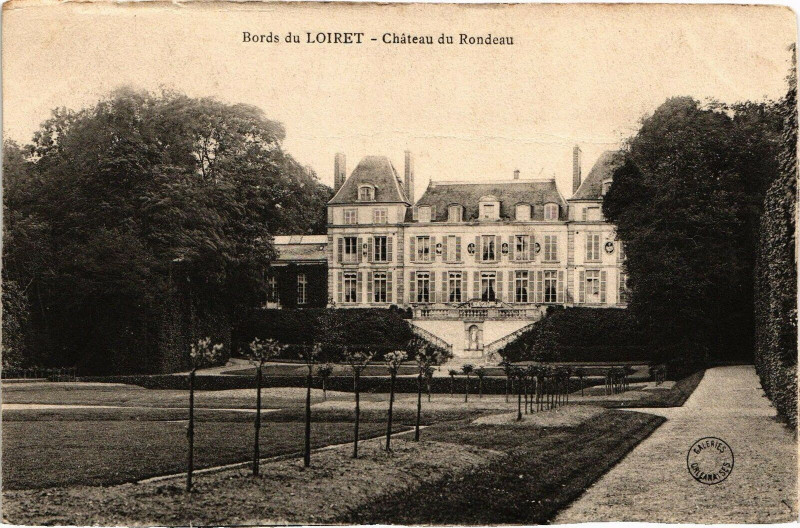 Carte postale ancienne Bords du Olivet - Chateau du Rondeau à Olivet
