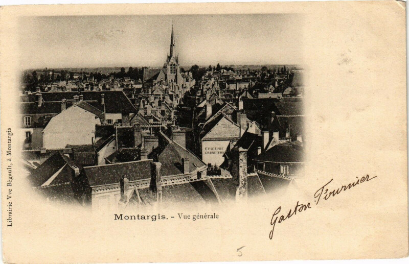 Carte postale ancienne Montargis - Vue générale à Montargis