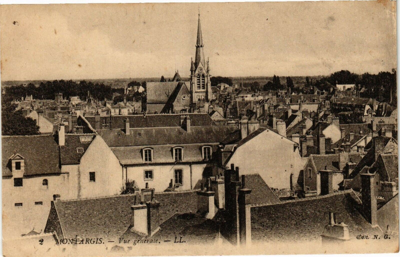 Carte postale ancienne Montargis - Vue générale à Montargis
