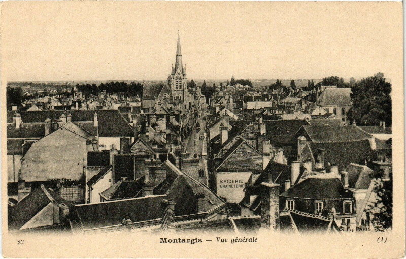Carte postale ancienne Montargis - Vue générale à Montargis