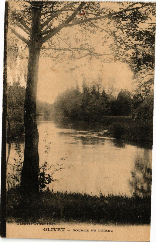 Carte postale ancienne Olivet - Source du Loiret à Olivet