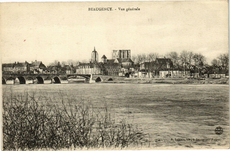 Carte postale ancienne Beaugency - Vue générale à Beaugency