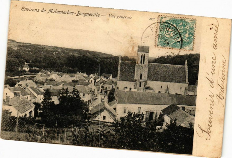 Carte postale ancienne Env. de Malesherbes-Boigneville-Vue générale
