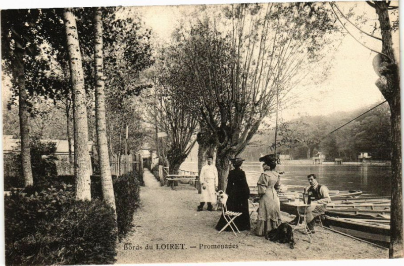 Carte postale ancienne Bords du Loiret-Promenades