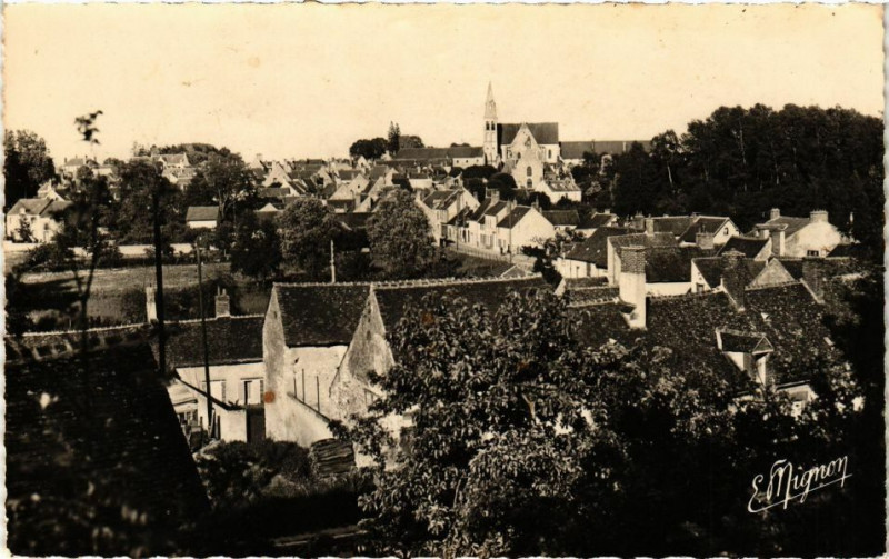 Carte postale ancienne Ferrieres-en-Gatinais - Vue générale à Ferrières-en-Gâtinais