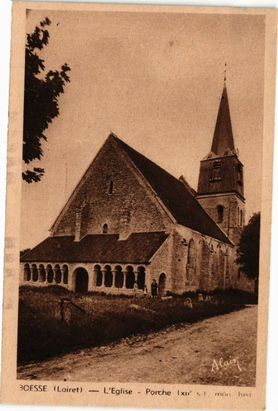 Carte postale ancienne Boesse - L'Eglise