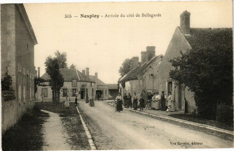 Carte postale ancienne Nesploy - Arrivée du cote de Bellegarde à Nesploy