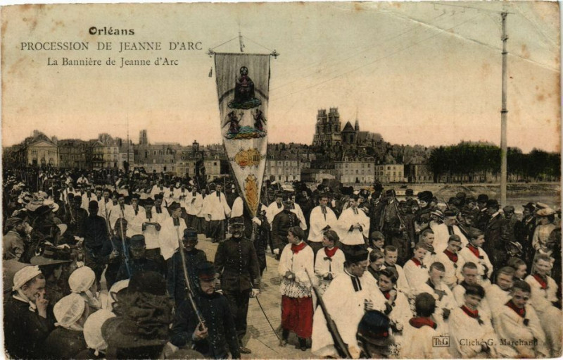 Carte postale ancienne Orleans - Procession de Jeanne d'Arc à Orléans