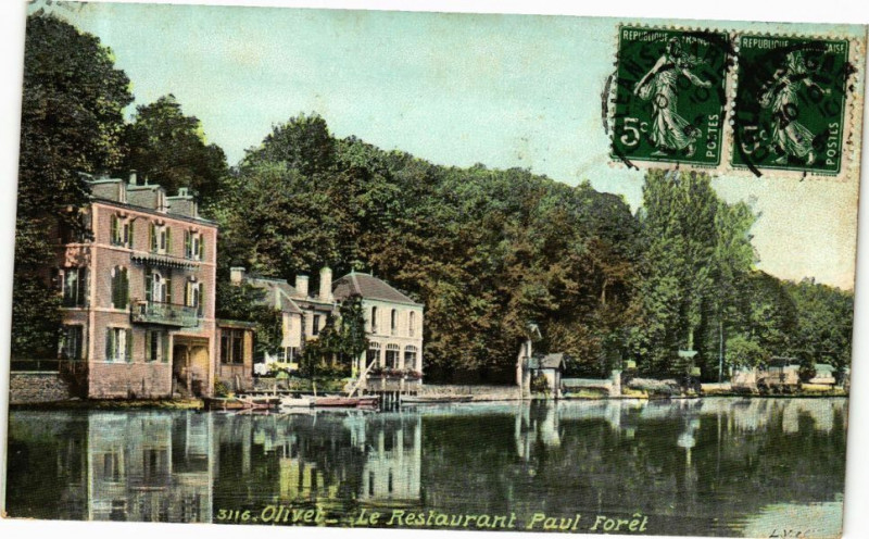 Carte postale ancienne Ed. Aqua 3116 Olivet Le Restaurant Paul Foret à Olivet