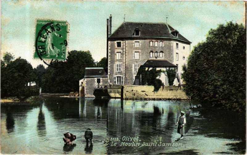 Carte postale ancienne Ed. Aqua 3115 Olivet Le Moulin St- Samson à Olivet
