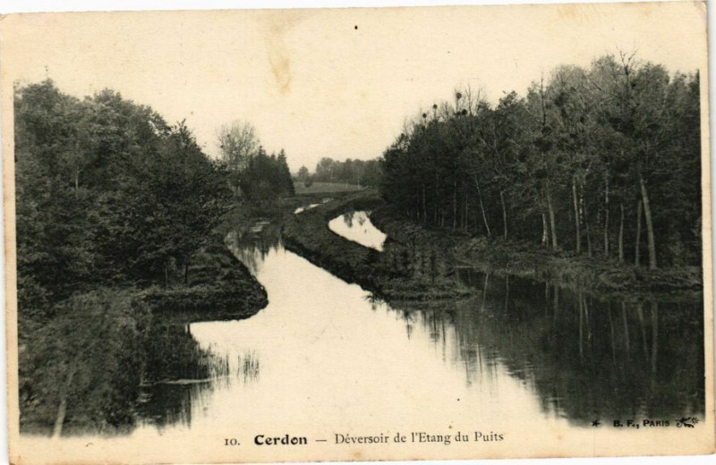 Carte postale ancienne Cerdon - Deversoir de l'Etang du Puits à Cerdon