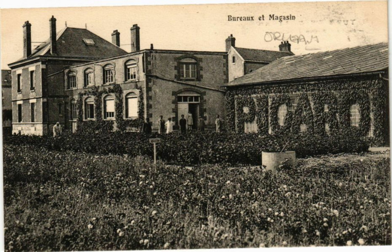 Carte postale ancienne Bureaux et Magasin