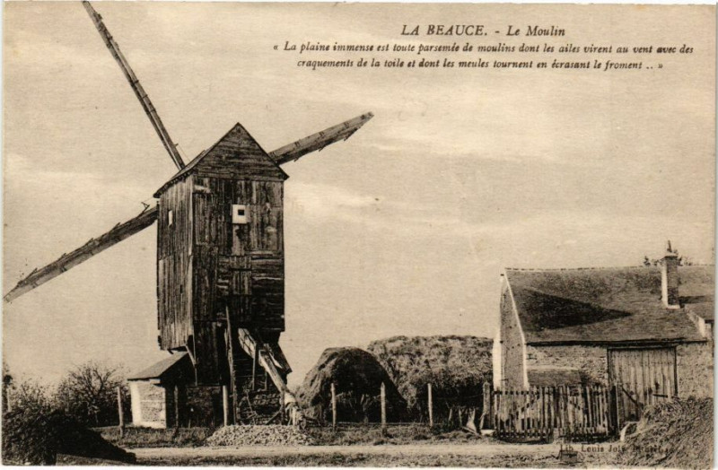 Carte postale ancienne La Beauce - Le Moulin