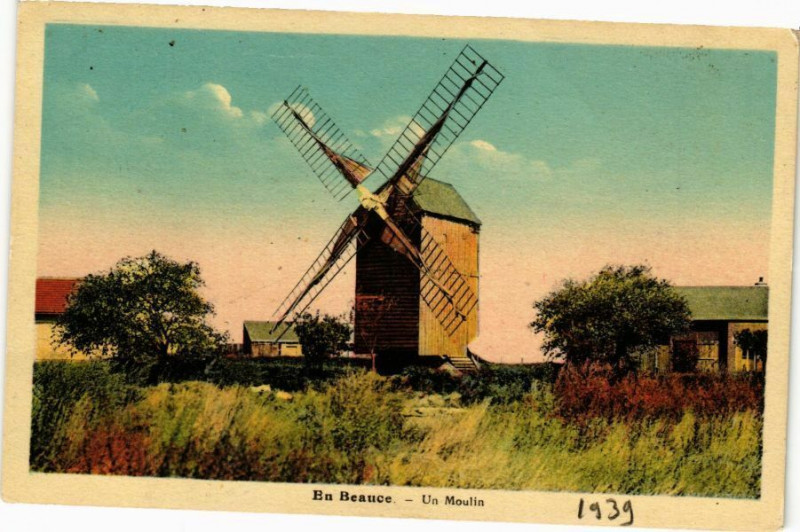 Carte postale ancienne En Beauce - Un Moulin