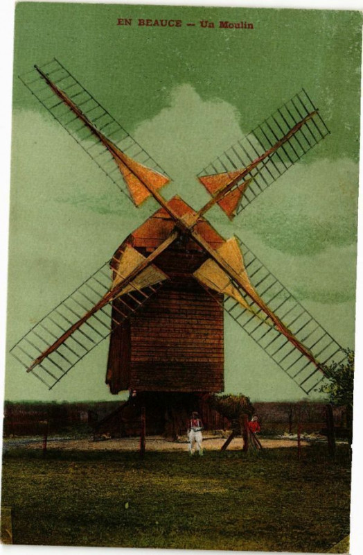 Carte postale ancienne En Beauce - Un Moulin