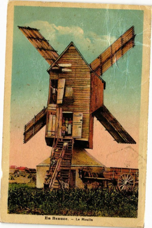 Carte postale ancienne En Beauce - Le Moulin