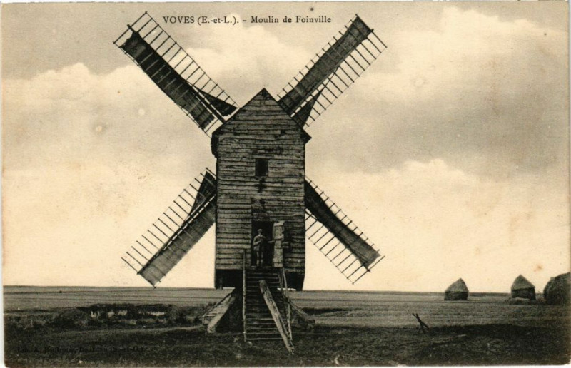 Carte postale ancienne Voves - Moulin de Foinville