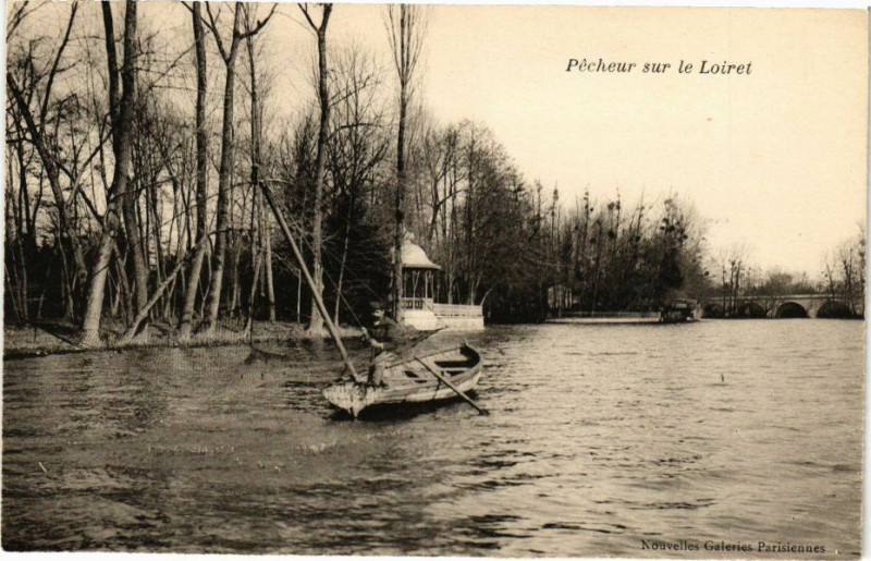 Carte postale ancienne Pecheur sur le Loiret