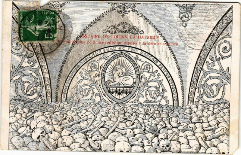 Carte postale ancienne Ossuaire de Loiny la Bataille