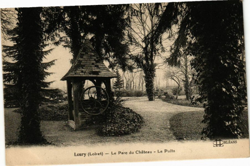 Carte postale ancienne Loury - Le Parc du Chateau à Loury