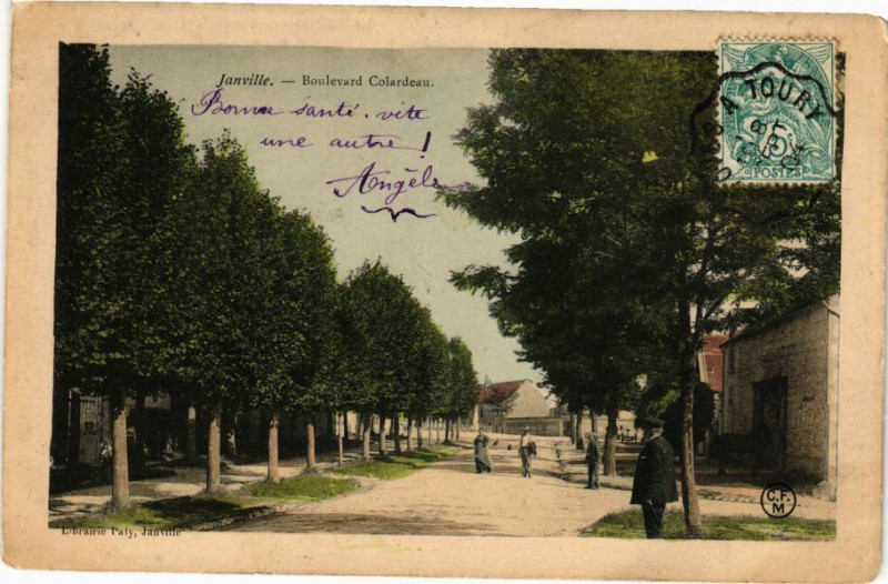 Carte postale ancienne Janville - Boulevard Colardeau à Bou