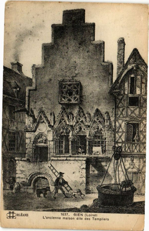 Carte postale ancienne Gien - L'Ancienne Maison à Gien