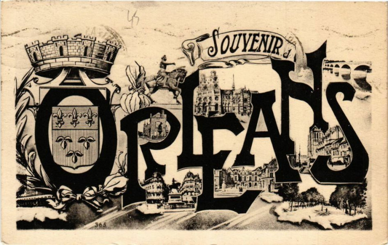 Carte postale ancienne Souvenir d'Orleans