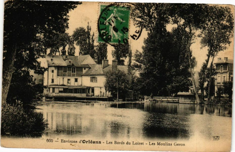 Carte postale ancienne Env. d'Orleans - Les Bords du Loiret