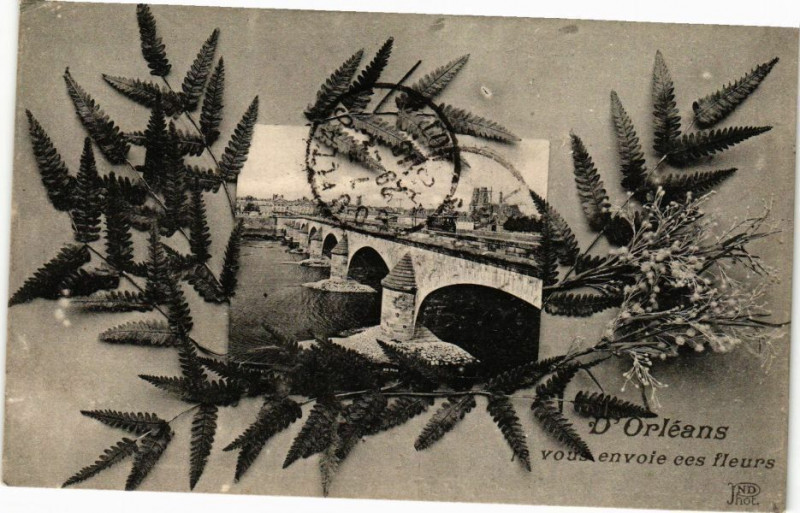 Carte postale ancienne D'Orleans - Je vous envoie ces fleurs