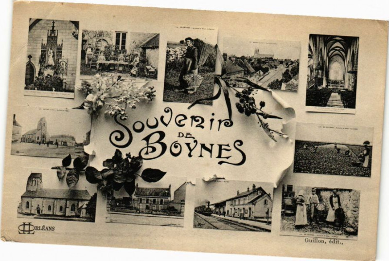 Carte postale ancienne Souvenir de Boynes à Boynes