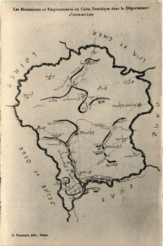 Carte postale ancienne Les Monuments et Emplacemerts du Culre Druidique