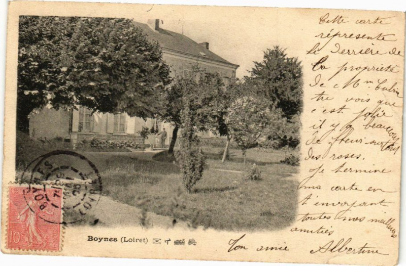 Carte postale ancienne Boynes - Loiret à Boynes