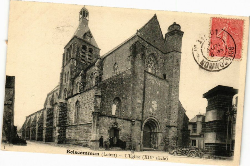 Carte postale ancienne Boiscommun - L'Eglise à Boiscommun