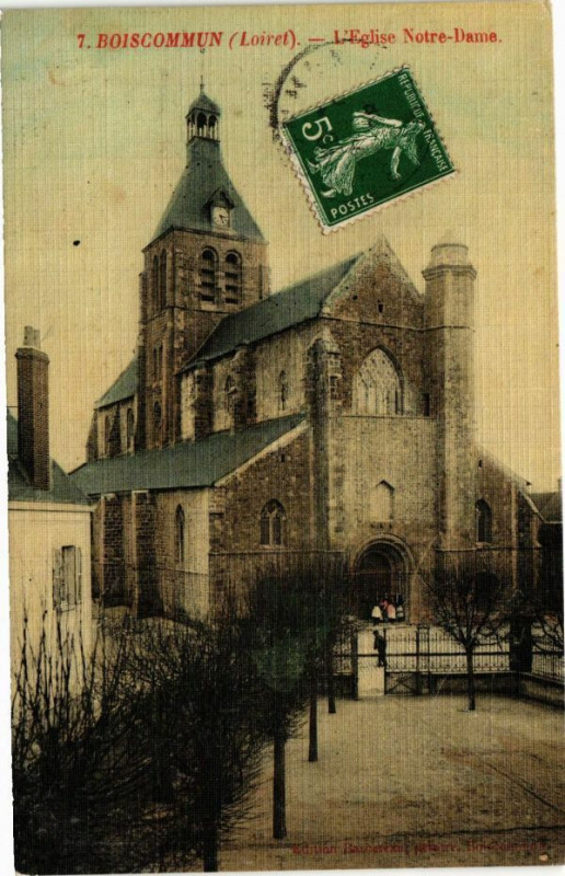 Carte postale ancienne Boiscommun - L'Eglise à Boiscommun