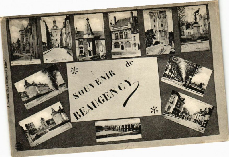 Carte postale ancienne Souvenir de Beaugency à Beaugency