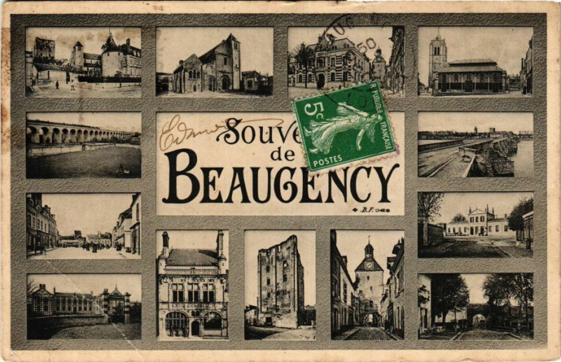 Carte postale ancienne Souvenir de Beaugency à Beaugency
