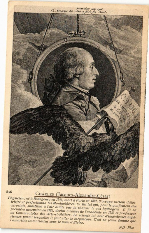 Carte postale ancienne Charles - Jacques Alexandre Cesar
