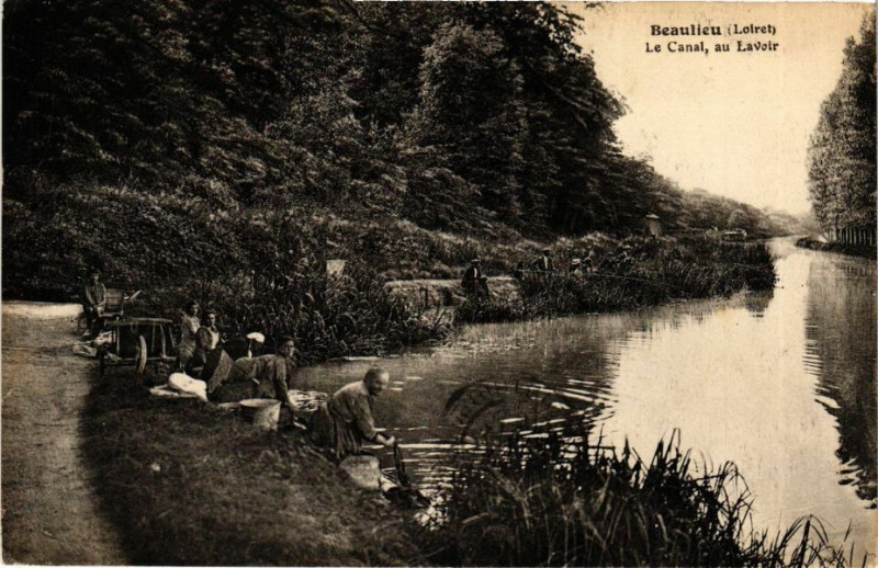 Carte postale ancienne Beaulieu - Le Canal