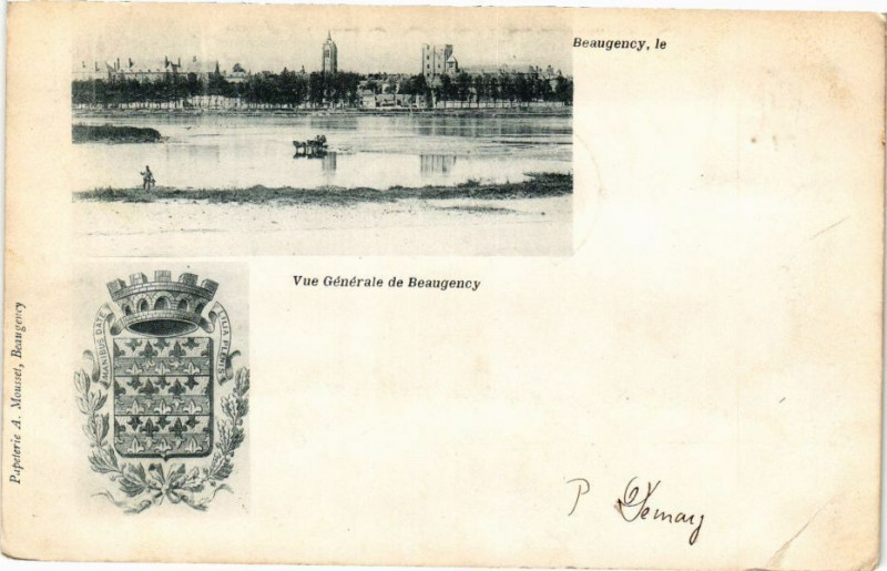 Carte postale ancienne Beaugency - Vue générale à Beaugency