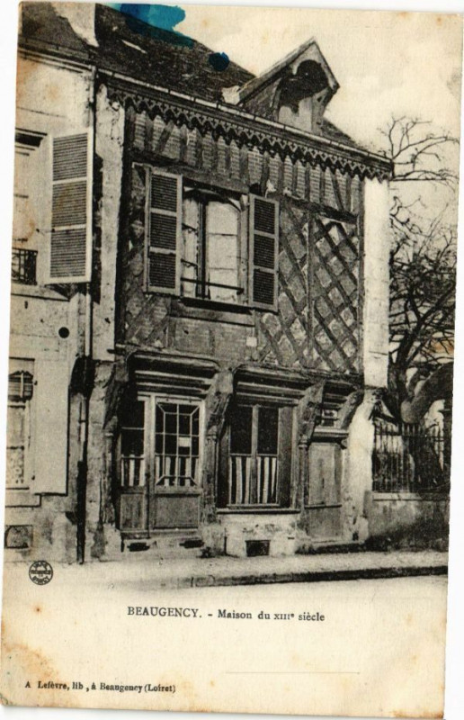 Carte postale ancienne Beaugency - Maison du Xii siecle à Beaugency
